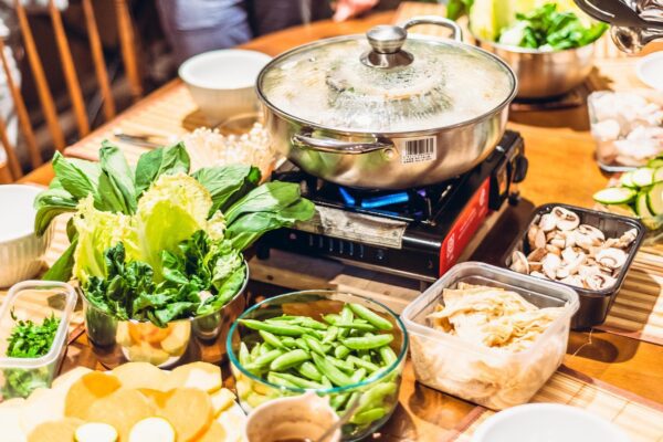 hot-pot-table-veggies, Healthy Dinners